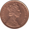 Монета. Гибралтар. 1 пенни 2005 год. рев.