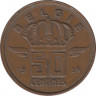 Монета. Бельгия. 50 сантимов 1956 год. BELGIE. ав.