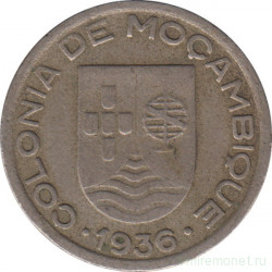 Монета. Мозамбик. 50 сентаво 1936 год.