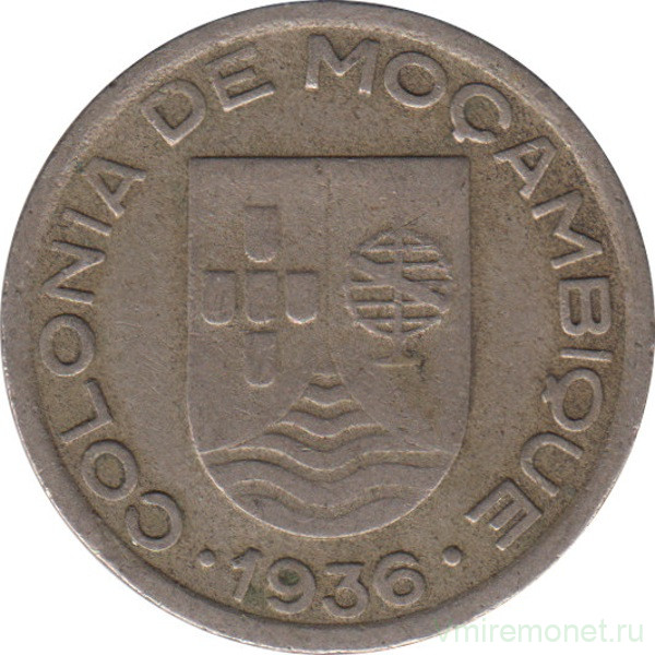 Монета. Мозамбик. 50 сентаво 1936 год.