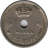  Монета. Норвегия. 25 эре 1939 год. ав.