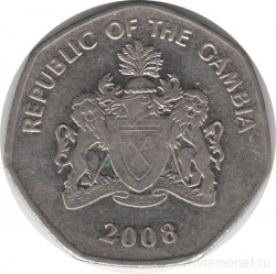 Монета. Гамбия. 1 даласи 2008 год.