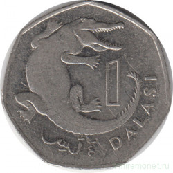 Монета. Гамбия. 1 даласи 2008 год.