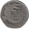 Монета. Гамбия. 1 даласи 2008 год. ав.