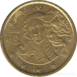 Монета. Италия. 10 центов 2002 год.