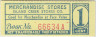 Суррогатные деньги. Шпицберген. Угледобывающая компания США. Ордер на 1 цент для расчётов в товарных лавках 1915 год. ав.