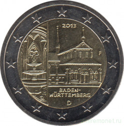 Монета. Германия. 2 евро 2013 год. Баден - Вюртемберг (F).