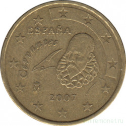 Монета. Испания. 10 центов 2007 год.