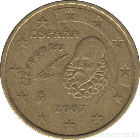 Монета. Испания. 10 центов 2007 год.