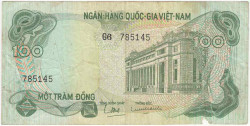 Банкнота. Южный Вьетнам. 100 донгов 1970 год. Тип 26.