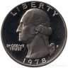 Монета. США. 25 центов 1978 год. Монетный двор S.