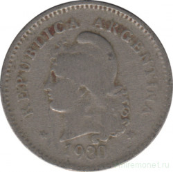 Монета. Аргентина. 10 сентаво 1930 год.