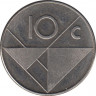 Монета. Аруба. 10 центов 1991 год. рев.