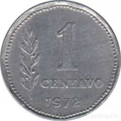 Монета. Аргентина. 1 сентаво 1972 год.