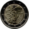Монета. Латвия. 2 евро 2022 год. 35 лет программе Эразмус. Коинкарта. ав.