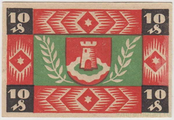 Бона. Нотгельд. Германия. Город Пасинг. 10 пфеннигов 1918 год.