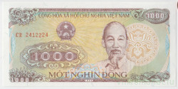 Банкнота. Вьетнам. 1000 донгов 1988 год. Тип А.