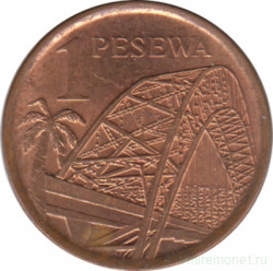 Монета. Гана. 1 песева 2007 год.