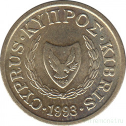 Монета. Кипр. 1 цент 1993 год.