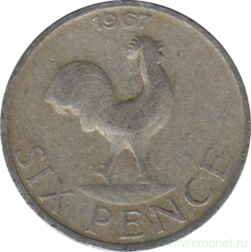 Монета. Малави. 6 пенсов 1967 год.