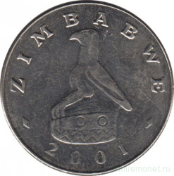 Монета. Зимбабве. 1 доллар 2001 год.