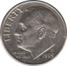  Монета. США. 10 центов 1995 год. Монетный двор D. ав.