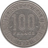 Монета. Конго. 100 франков 1972 год. ав.