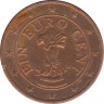 Монета. Австрия. 1 цент 2014 год. ав.