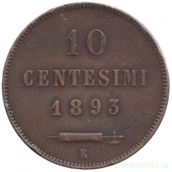 Монета. Сан-Марино. 10 чентезимо 1893 год. 