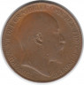 Монета. Великобритания. 1/2 пенни 1906 год.