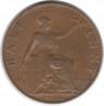 Монета. Великобритания. 1/2 пенни 1906 год.