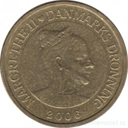 Монета. Дания. 10 крон 2006 год.