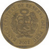Монета. Перу. 10 сентимо 2002 год. ав.