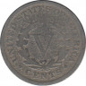 Монета. США. 5 центов 1901 год. рев.