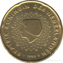 Монета. Нидерланды. 20 центов 1999 год.