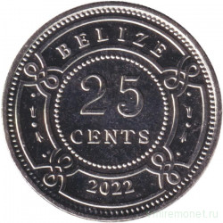 Монета. Белиз. 25 центов 2022 год.