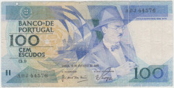 Банкнота. Португалия. 100 эскудо 1986 год. Тип 179а(2).
