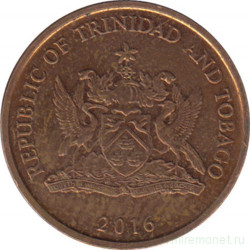 Монета. Тринидад и Тобаго. 1 цент 2016 год.