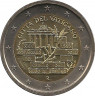 Монета. Ватикан. 2 евро 2014 год. 25 лет падению Берлинской стены. Буклет, коинкарта.