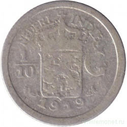 Монета. Нидерландская Ост-Индия. 1/10 гульдена 1919 год.