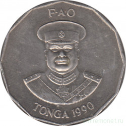 Монета. Тонга. 50 сенити 1990 год. ФАО.