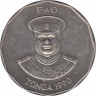 Монета. Тонга. 50 сенити 1990 год. ФАО. ав.