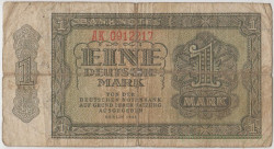 Банкнота. Германия. ГДР. 1 марка 1948 год. Тип 9b.