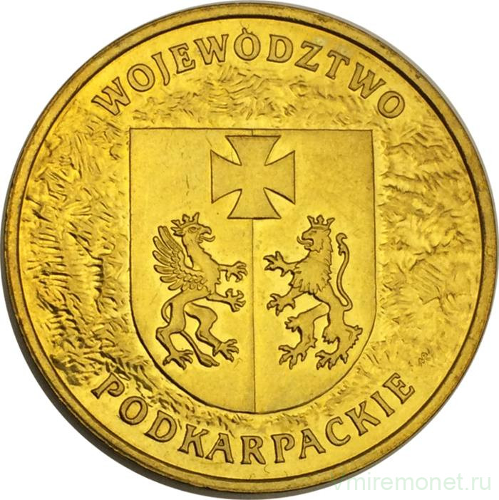 Монета. Польша. 2 злотых 2004 год. Воеводство Подкарпатское.