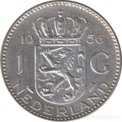 Монета. Нидерланды. 1 гульден 1956 год.