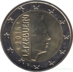 Монеты. Люксембург. Набор евро 8 монет 2014 год. 1, 2, 5, 10, 20, 50 центов, 1, 2 евро.