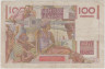 Банкнота. Франция. 100 франков 1946 год. Тип 128а. рев.