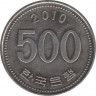 Монета. Южная Корея. 500 вон 2010 год.  ав.