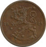 Аверс.Монета. Финляндия. 10 пенни 1924 год.