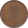 Монета. Ирландия. 1 пенни 1967 год. ав.